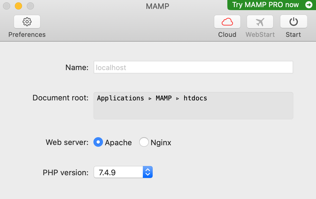 installing MAMP on Mac OS