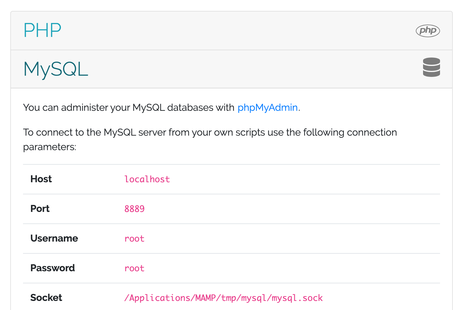 MySQL in MAMP on Mac OS